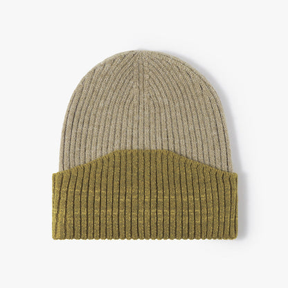 Contrast Color Simple Knit Beanie