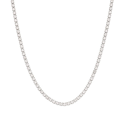 Simple Zircon Elegant Layered Link Necklace