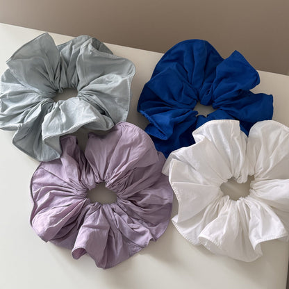 Solid Color Oversized Ruffled Hair Scrunchies