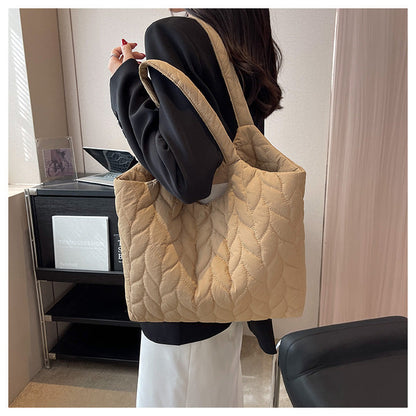 Simple Solid Color Casual Shoulder Bag