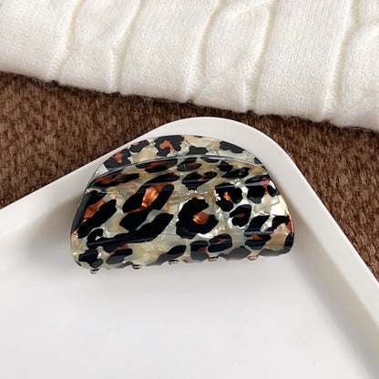 Vintage Leopard Large Square Hair Claws