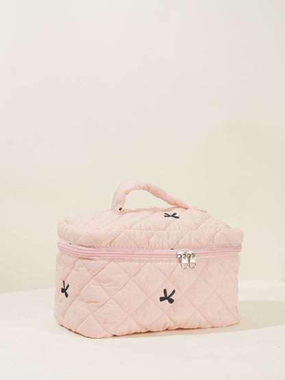 Bows Print Large Capacity Make Up Bag