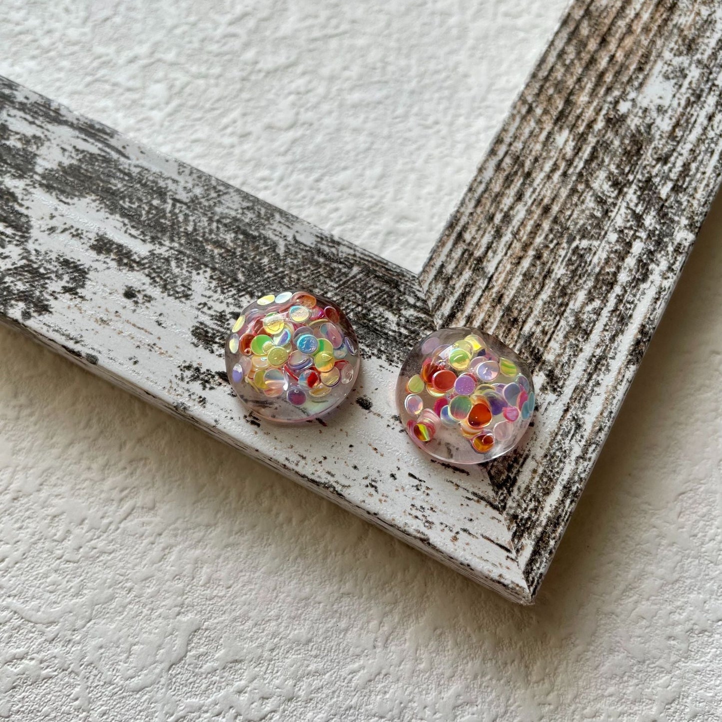 Playful Round Colorful Sequins Stud Earrings