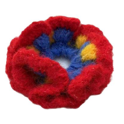 Color Contrast Handmade Knit Scrunchies