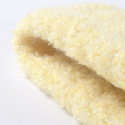 Solid Color Knit Hat Padded Beanie