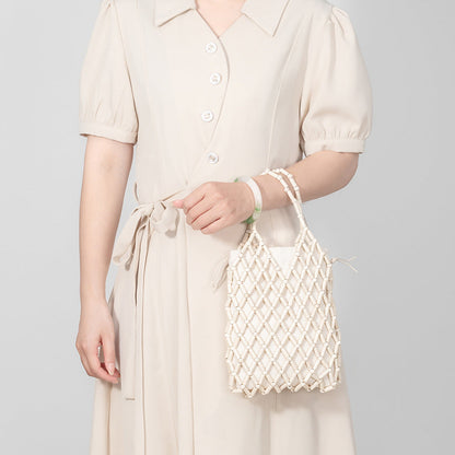 Hallow Wooden Bead Handbags