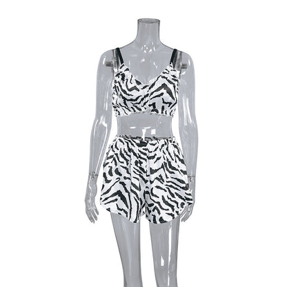 Sexy Zebra Print Soft Sleepwear Sets