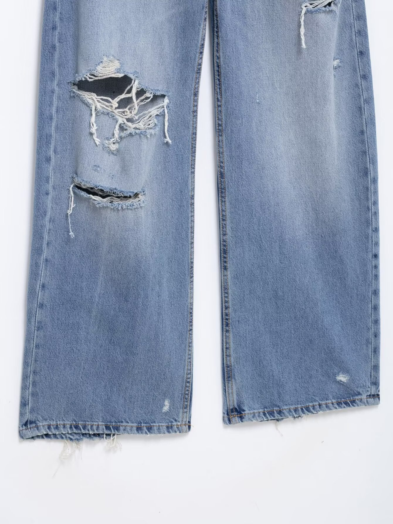 Casual  Distressed Loose Mid Rise Jeans