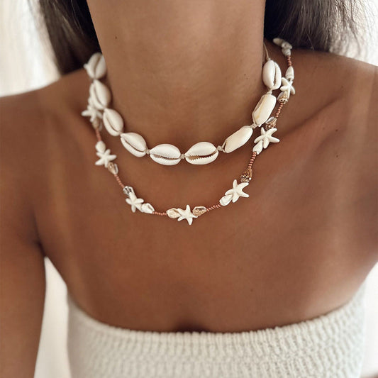 Bohemian Fashion Shell Conch Layered Necklace
