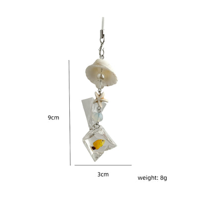 Cute Seashell Fish Keychain Bag Charm