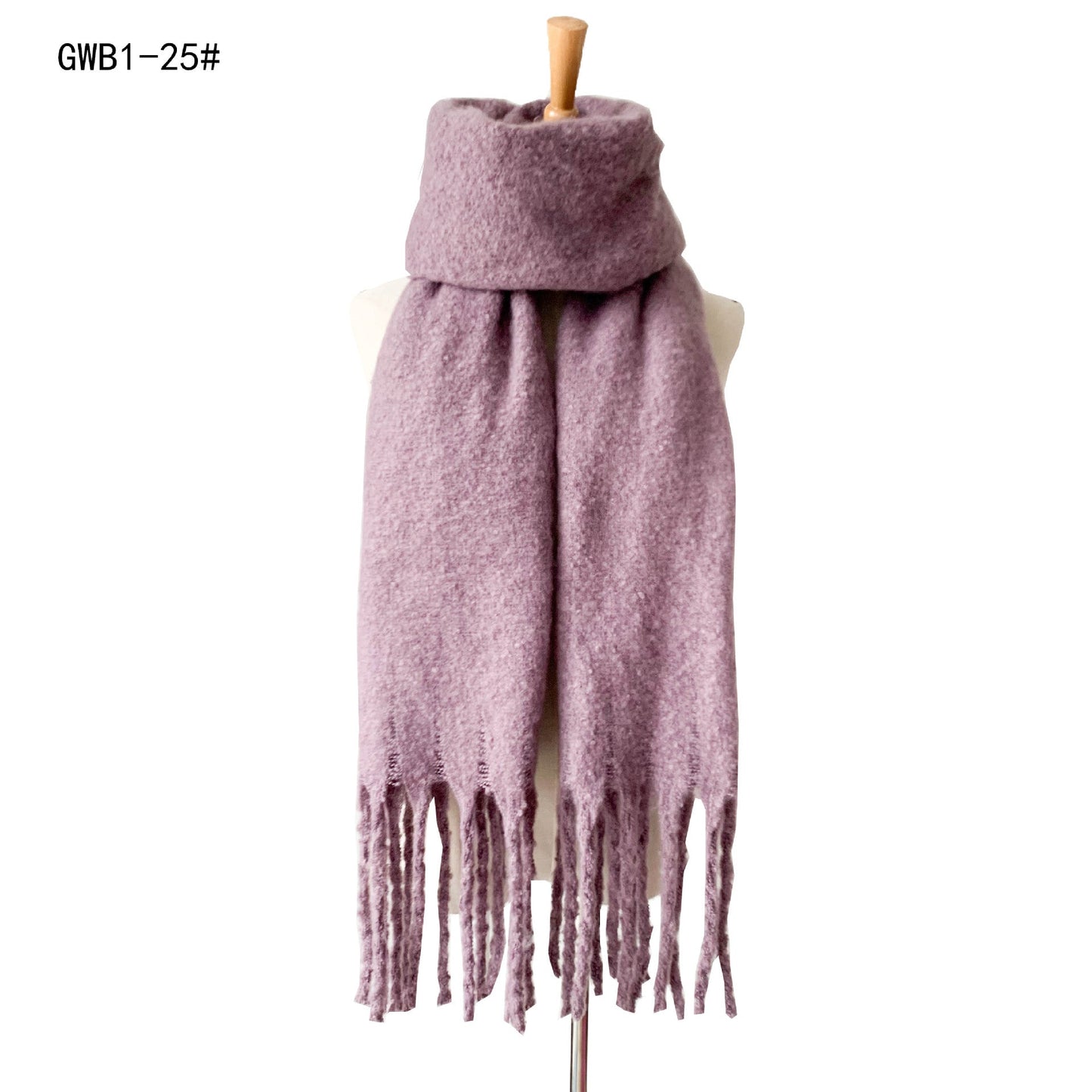 Solid Color Tassel Soft Scarves