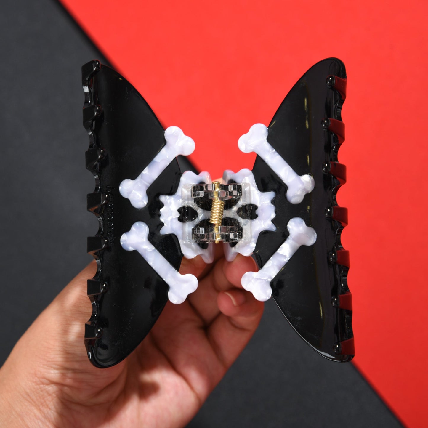 Halloween Skeleton Skull Acetate Hair Claw