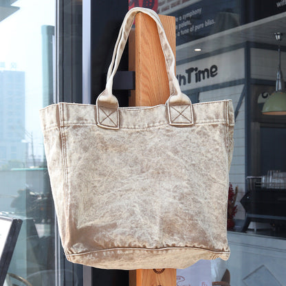 Washed Make Old Demin Shoulder Bags