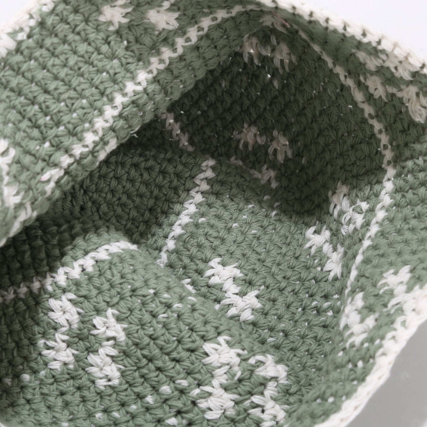 Floral Crochet Knit Classic Bucket Hat