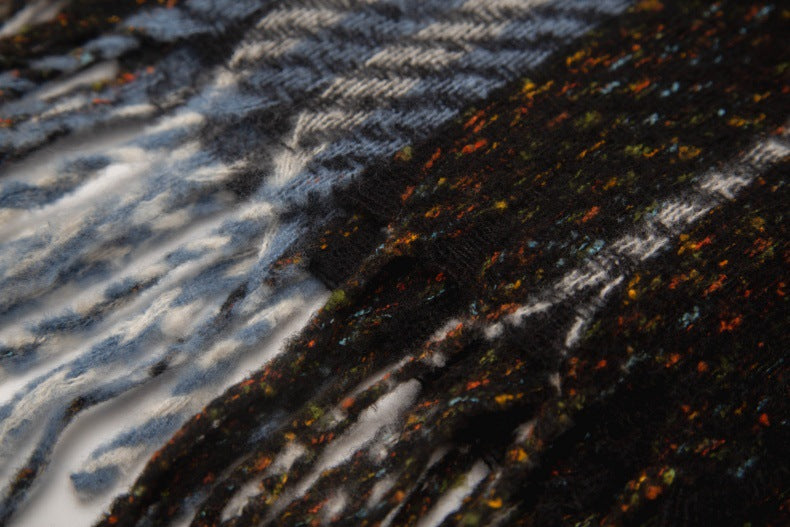 Striped Contrast Color Scarves