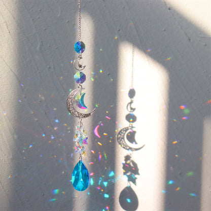 3+ Moon Star Crystal Suncatcher Hangings