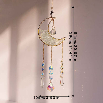 Moon Colorful Hanging Crystal Decoration
