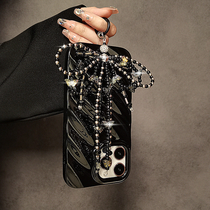 Rhinestone Beaded Bracelet Keychain Bag Charm