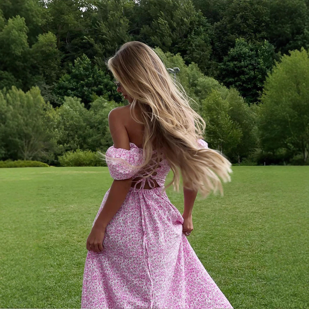 Sexy Off-Shoulder Floral Maxi Dress