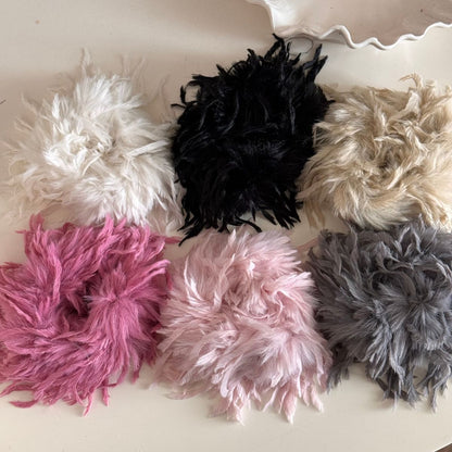 Soft Long Fuzzy Fluffy Fur Hair Tie