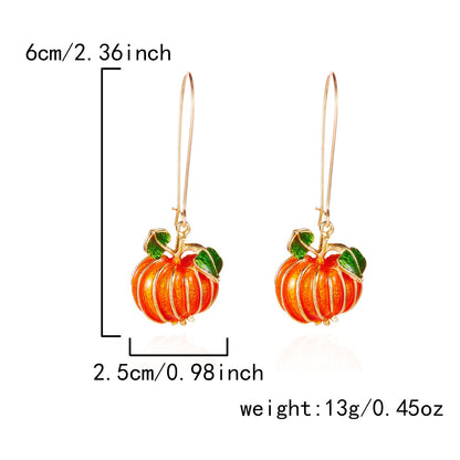 Halloween Pumpkin Ghost Tassel Dangle Earrings