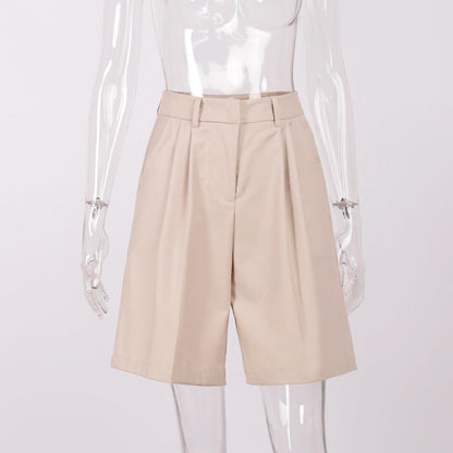 Casual Loose Stright Leg Suit Shorts