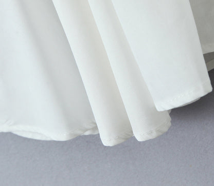 Solid Color Halter V-Neck Ruffle Maxi Dress