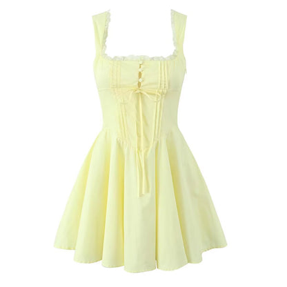 Classic Solid Color Sleeveless Mini Dress