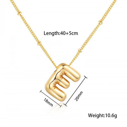 Gold Plated Letter Pendant Necklace