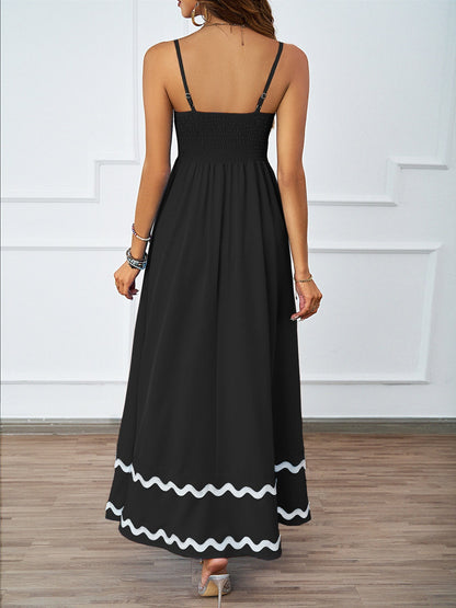 Ruffle Sleeveless Spaghetti Maxi Dress