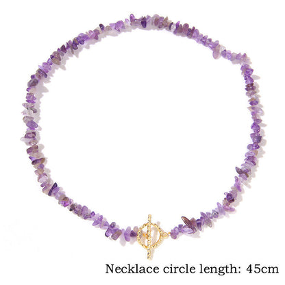 Vintage Irregular Stone Bead Necklace