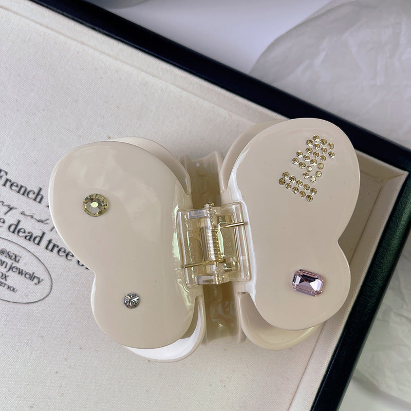 2+Rhinestone Sweet Butterfly Mulricolor Hair Claws