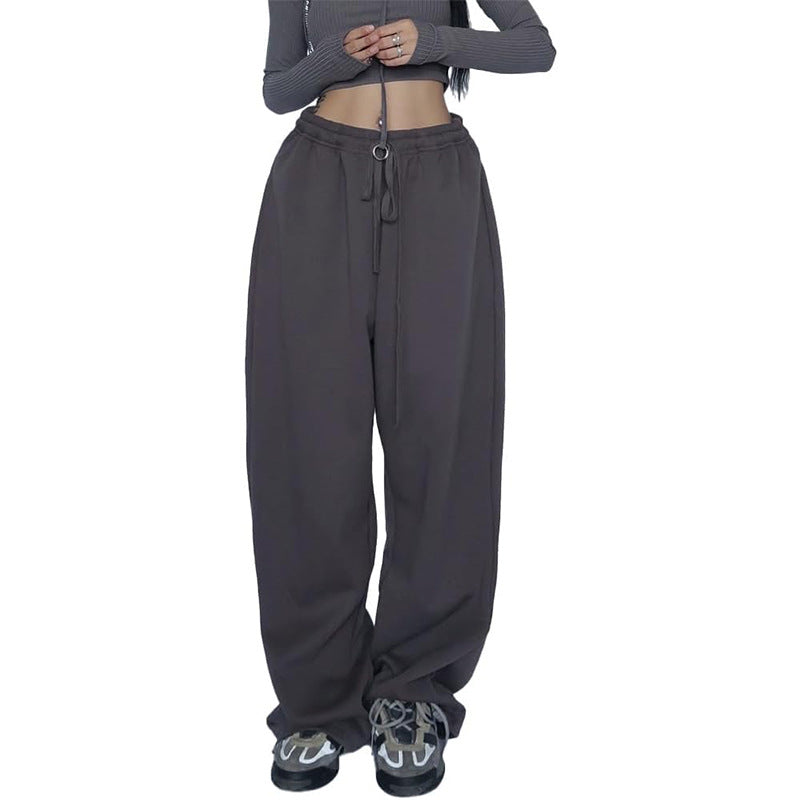 Straight Drawstring Loose Sports Pants