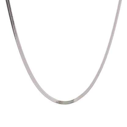 Herringbone Chain Flat Snake Chain Necklace