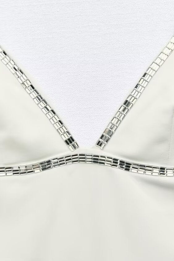 Trendy White Spaghetti Strap Maxi Dresses