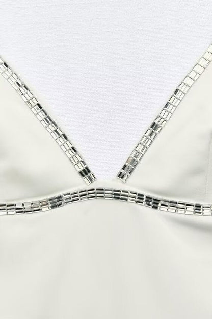 Trendy White Spaghetti Strap Maxi Dresses