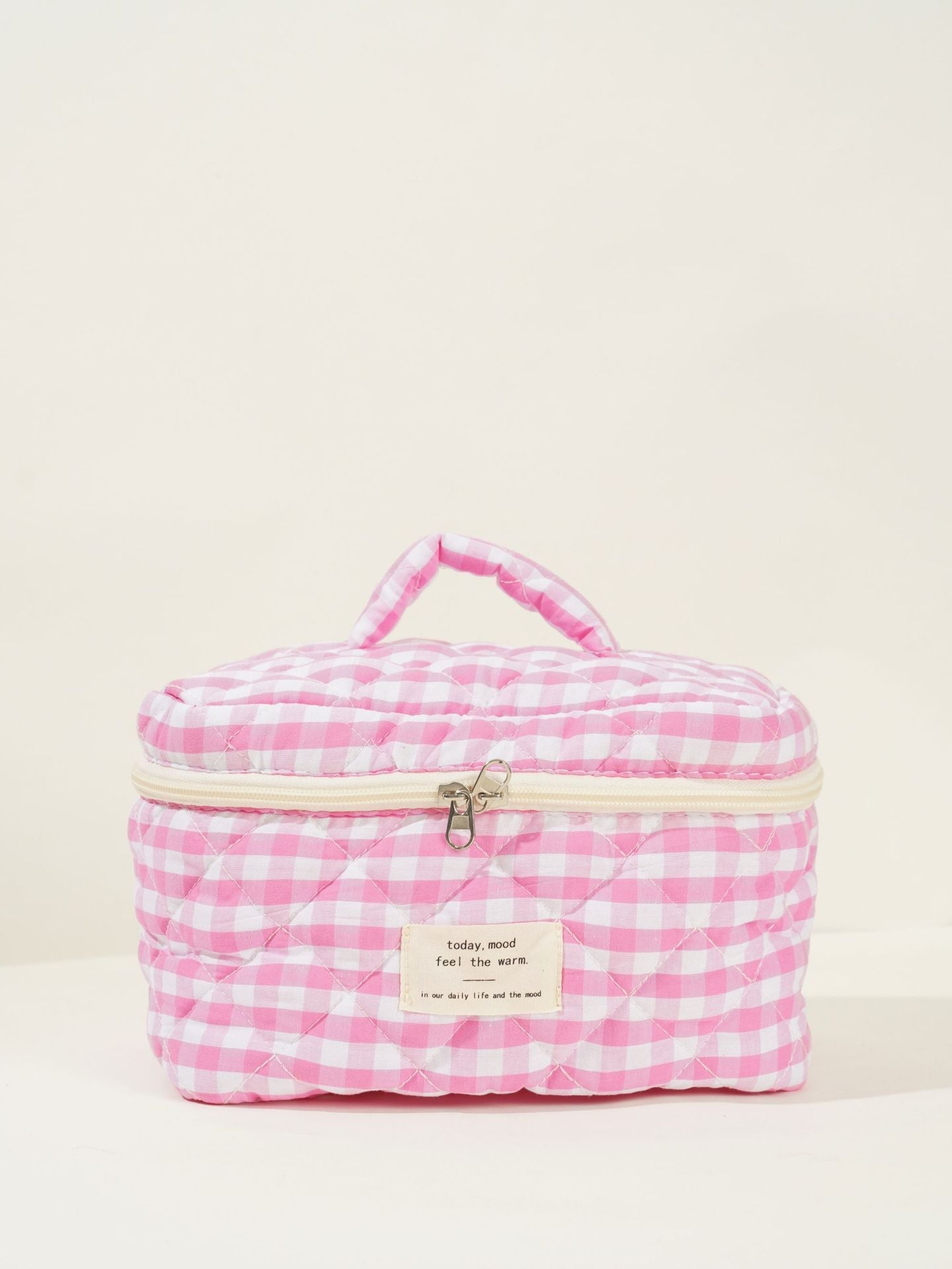 Colorful Plaid Large Capacity Make Up Bag