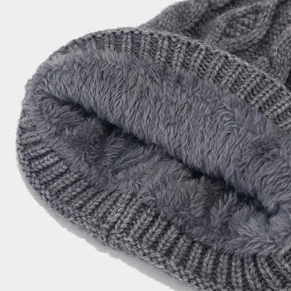 3PCS Solid Color Twist Tassel Hat & Scarf Sets