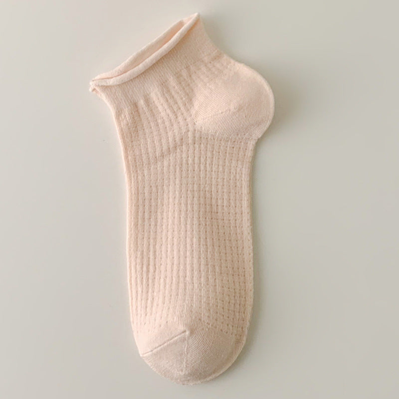 Simple Solid Color Low Ankle Socks