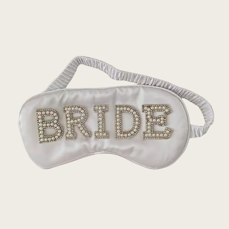 Elegant Pearl Decor Light Blocking Sleep Mask