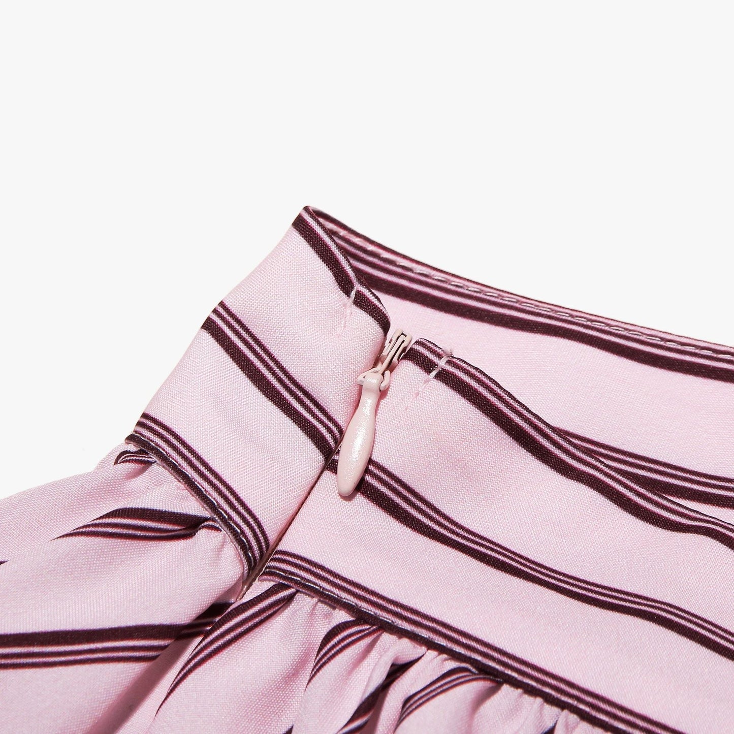 Cute Solid Color Striped Halter Backless Dress