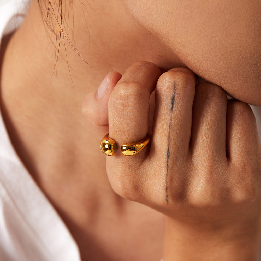 Irregular Adjustable Punk Simple Rings