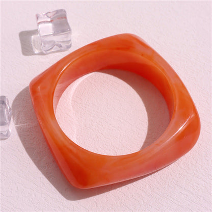 Multicolor Irregular Square Acrylic Bracelets