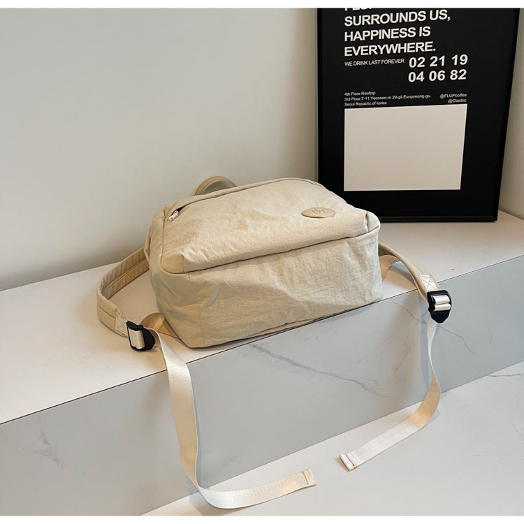 Casual Solid Color Portable Travel Backpack