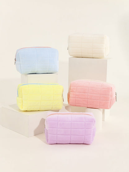 Solid Color Cute Square Make Up Bag