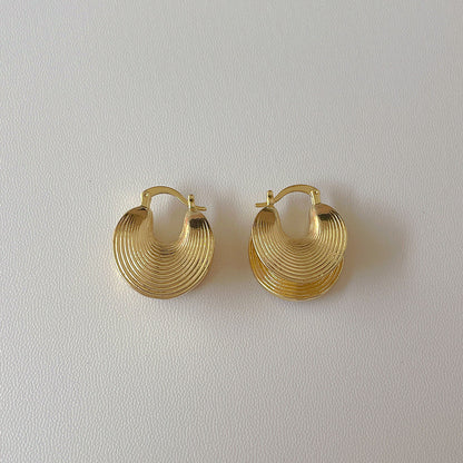 Simple Irregular Elegant Round Hoop Earrings