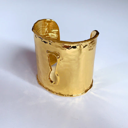 Leopard Print Wide Open Cuff Bracelet