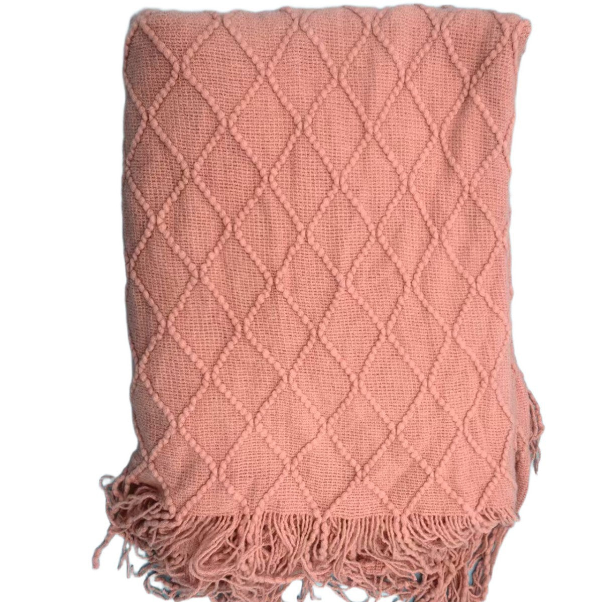 Soft Knitted Woven Tassel Throw Blanket