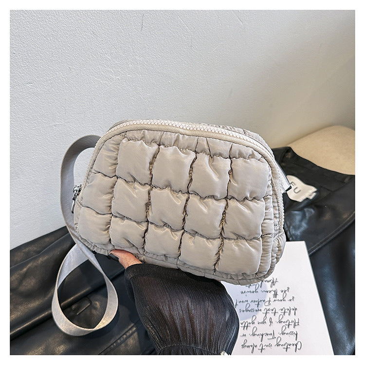 Candy Color Plaid Waist Bag Casual Chest Bag