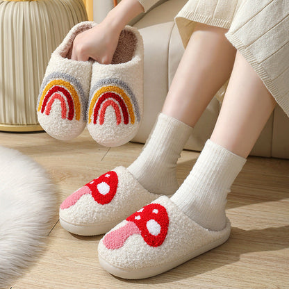 Cute Cartoon Print Cozy Slippers